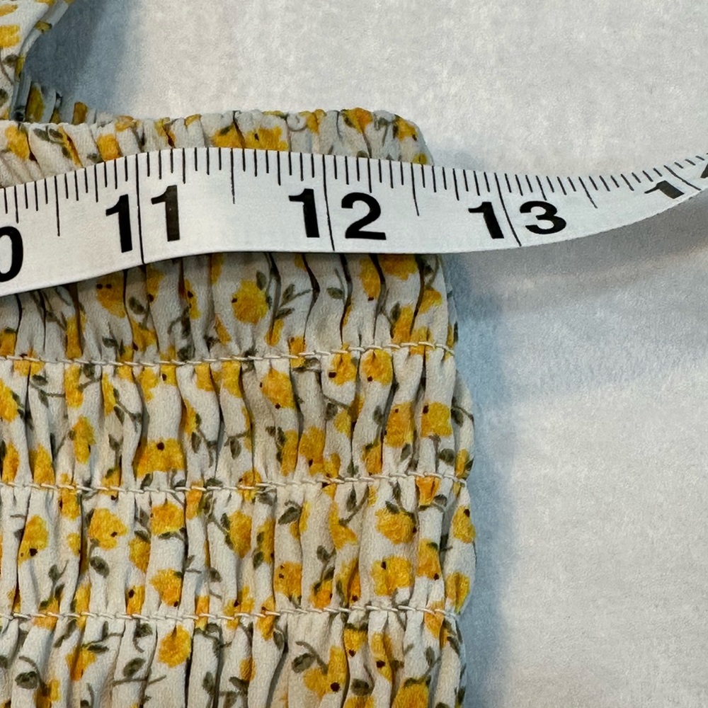 Sienna Sky Flower Midi‎ Dress White Yellow Size S - Picture 5 of 6